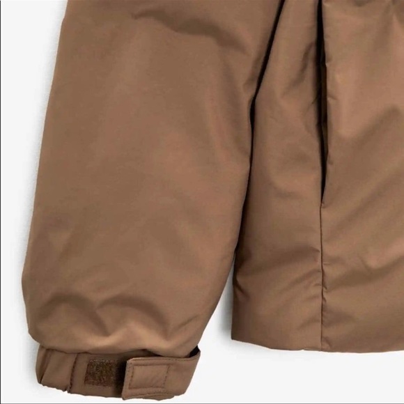 Zara Sand Brown Hooded Quilted Jacket - Picture 12 of 13